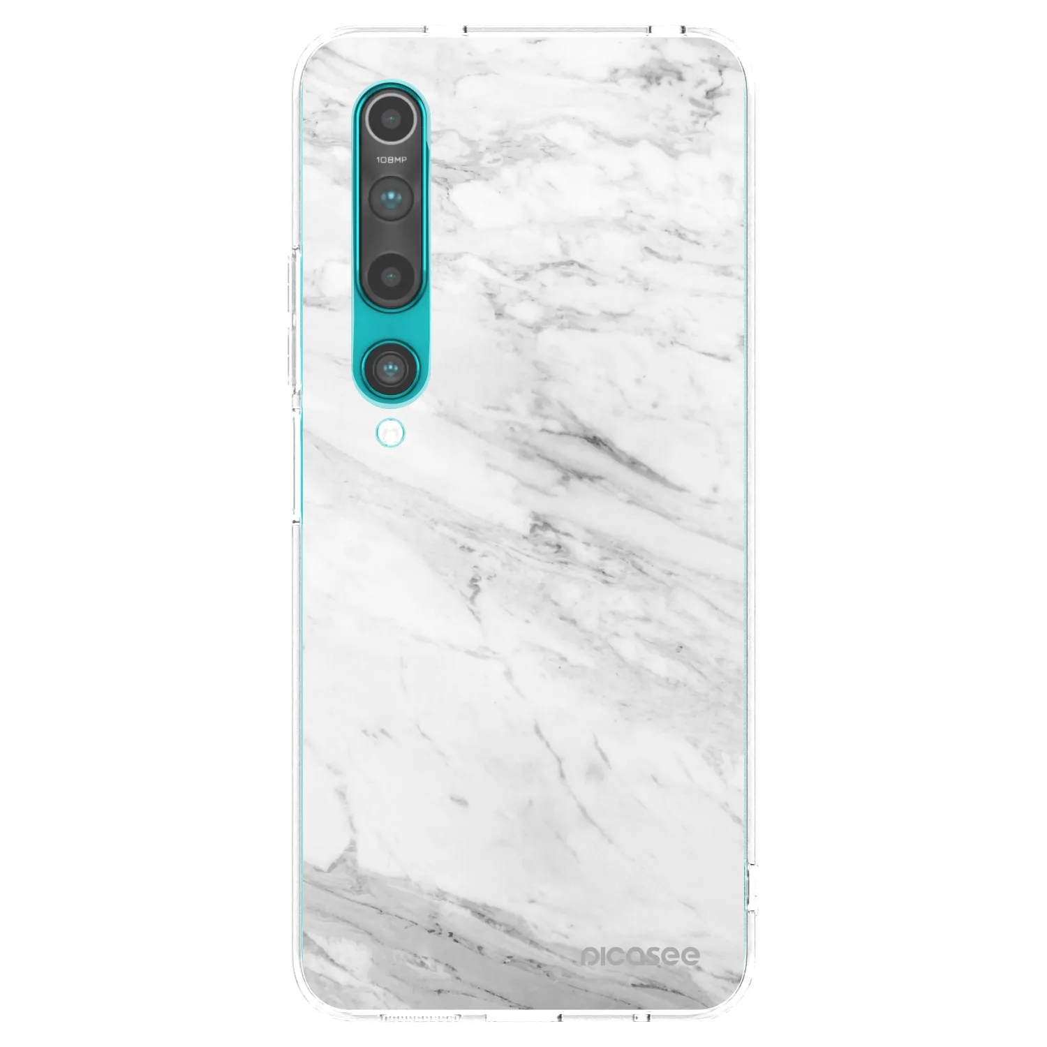 Picasee husă transparentă din silicon pentru Xiaomi Mi 10 - White marble