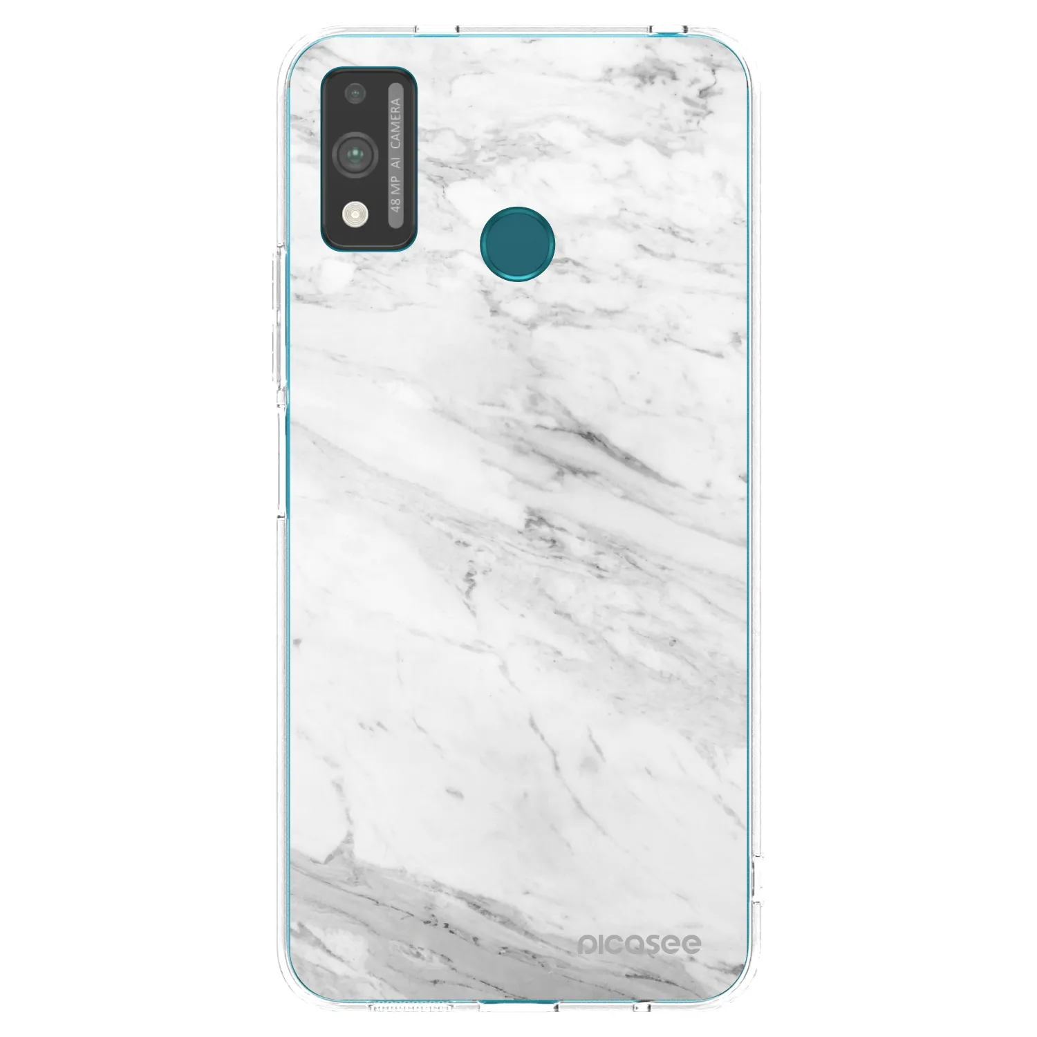 Picasee husă transparentă din silicon pentru Honor 9X Lite - White marble
