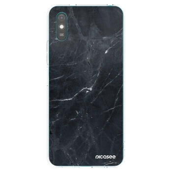 Picasee husă transparentă din silicon pentru Xiaomi Redmi 9A - Black marble