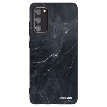Picasee husă neagră din silicon pentru Samsung Galaxy S20 FE - Black marble