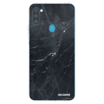 Picasee husă transparentă din silicon pentru Samsung Galaxy M11 - Black marble