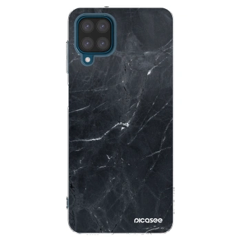 Picasee husă transparentă din silicon pentru Samsung Galaxy A12 A125F - Black marble