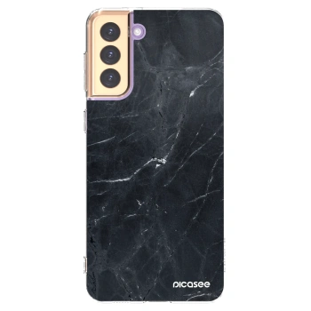 Picasee husă transparentă din silicon pentru Samsung Galaxy S21+ 5G G996F - Black marble