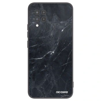 Picasee husă neagră din silicon pentru Samsung Galaxy A42 A426B - Black marble