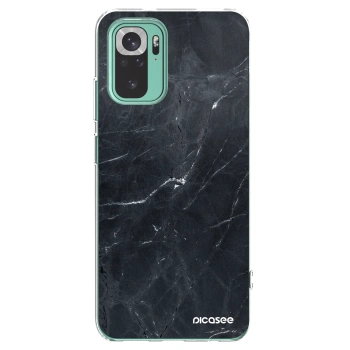 Picasee husă transparentă din silicon pentru Xiaomi Redmi Note 10 Pro - Black marble