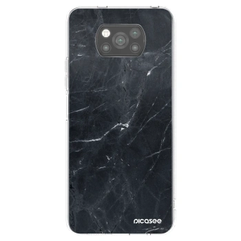 Picasee husă neagră din silicon pentru Xiaomi Poco X3 Pro - Black marble