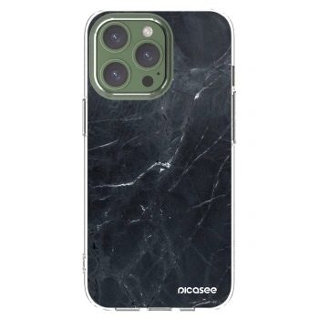 Picasee husă transparentă din silicon pentru Apple iPhone 13 Pro - Black marble