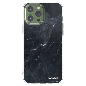 Picasee husă transparentă din silicon pentru Apple iPhone 13 Pro Max - Black marble