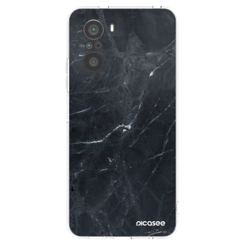 Picasee husă transparentă din silicon pentru Xiaomi Poco F3 - Black marble