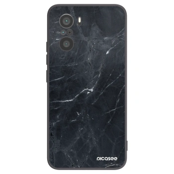 Picasee husă neagră din silicon pentru Xiaomi Poco F3 - Black marble