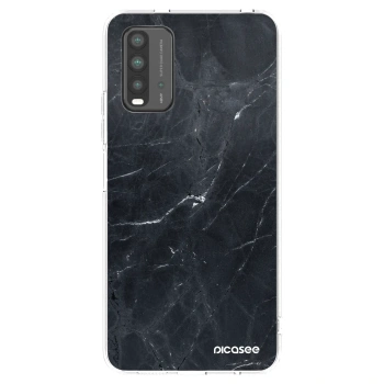 Picasee husă transparentă din silicon pentru Xiaomi Redmi 9T - Black marble