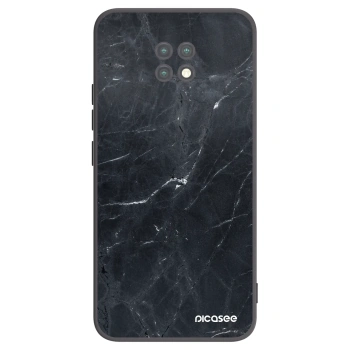 Picasee husă neagră din silicon pentru Xiaomi Redmi Note 9T - Black marble
