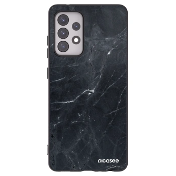 Picasee husă neagră din silicon pentru Samsung Galaxy A52s 5G A528B - Black marble