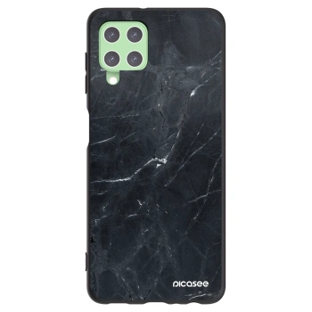 Picasee husă neagră din silicon pentru Samsung Galaxy A22 A225F 4G - Black marble