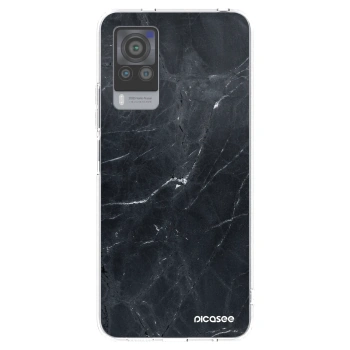 Picasee husă transparentă din silicon pentru Vivo X60 Pro 5G - Black marble