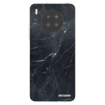 Picasee husă transparentă din silicon pentru Huawei Nova 8i - Black marble