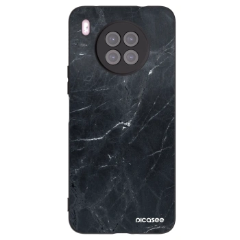 Picasee husă neagră din silicon pentru Huawei Nova 8i - Black marble