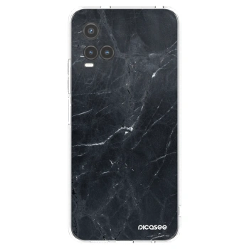 Picasee husă transparentă din silicon pentru Vivo Y33s - Black marble