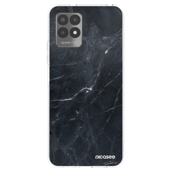 Picasee husă transparentă din silicon pentru Realme 8i - Black marble