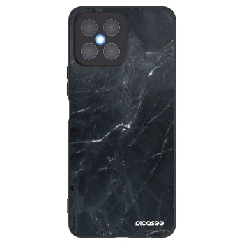 Picasee husă neagră din silicon pentru Honor X8 4G - Black marble
