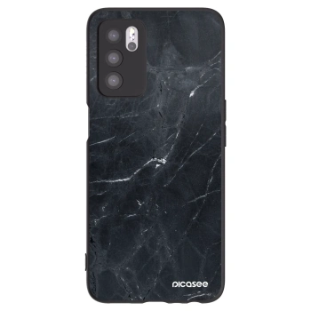 Picasee husă neagră din silicon pentru OPPO A16s - Black marble
