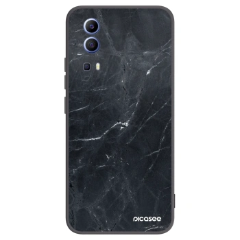 Picasee husă neagră din silicon pentru Vivo Y52 5G - Black marble
