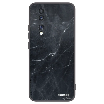 Picasee husă neagră din silicon pentru Honor 70 - Black marble