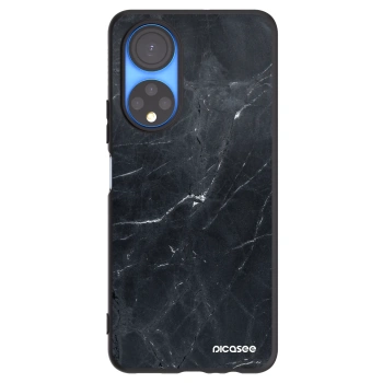 Picasee husă neagră din silicon pentru Honor X7 - Black marble
