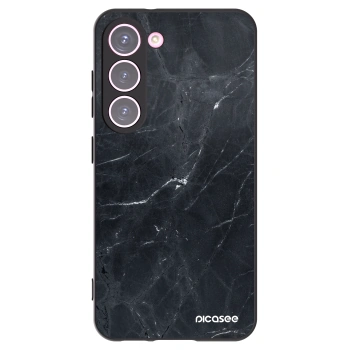 Picasee husă neagră din silicon pentru Samsung Galaxy S23 5G - Black marble