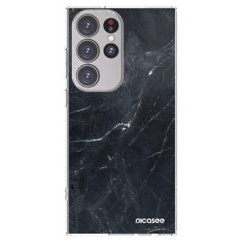 Picasee husă transparentă din silicon pentru Samsung Galaxy S23 Ultra 5G - Black marble