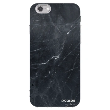 Picasee husă transparentă din silicon pentru Apple iPhone 6/6S - Black marble