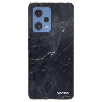 Picasee husă neagră din silicon pentru Xiaomi Redmi Note 12 Pro 5G - Black marble