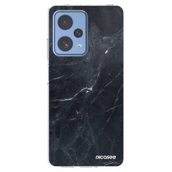Picasee husă transparentă din silicon pentru Xiaomi Redmi Note 12 Pro 5G - Black marble