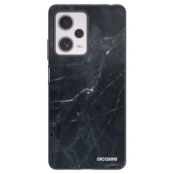 Picasee husă neagră din silicon pentru Xiaomi Redmi Note 12 Pro+ 5G - Black marble