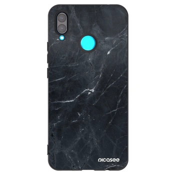 Picasee husă neagră din silicon pentru Huawei Nova 3 - Black marble