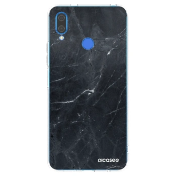 Picasee husă transparentă din silicon pentru Huawei Nova 3 - Black marble