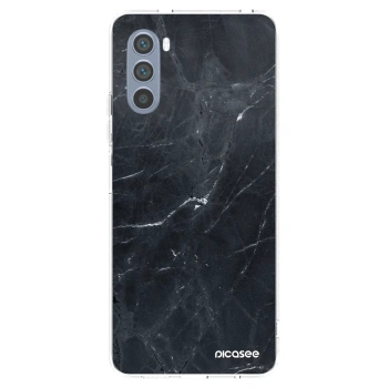 Picasee husă transparentă din silicon pentru Motorola Moto G62 - Black marble