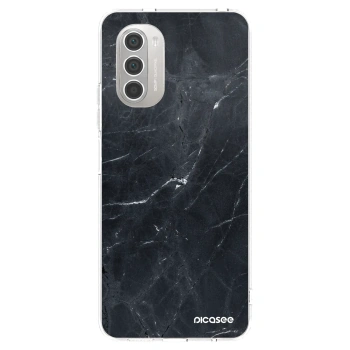 Picasee husă transparentă din silicon pentru Motorola Moto G51 - Black marble