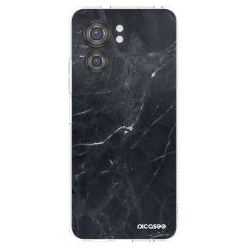 Picasee husă transparentă din silicon pentru Motorola Edge 40 - Black marble