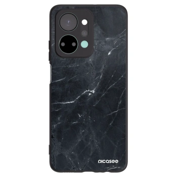 Picasee husă neagră din silicon pentru Honor X7a - Black marble