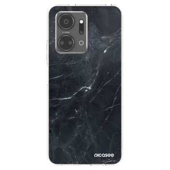 Picasee husă transparentă din silicon pentru Honor X7a - Black marble