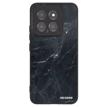 Picasee husă neagră din silicon pentru Xiaomi 14 - Black marble