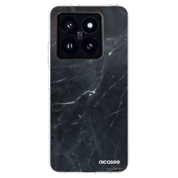 Picasee husă transparentă din silicon pentru Xiaomi 14 Pro - Black marble