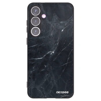 Picasee husă neagră din silicon pentru Samsung Galaxy S24+ S926B 5G - Black marble