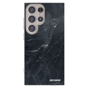 Picasee husă transparentă din silicon pentru Samsung Galaxy S24 Ultra S928B 5G - Black marble
