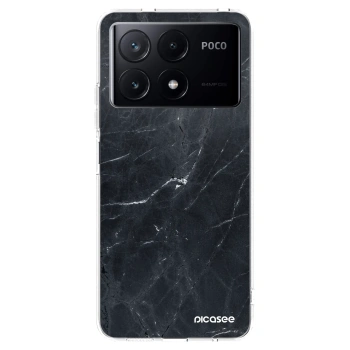 Picasee husă transparentă din silicon pentru Xiaomi Poco X6 Pro - Black marble