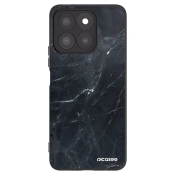 Picasee husă neagră din silicon pentru Honor X8b - Black marble