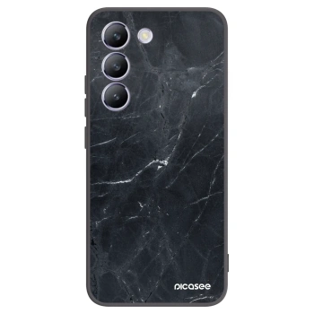 Picasee husă neagră din silicon pentru Vivo V40 SE 5G - Black marble