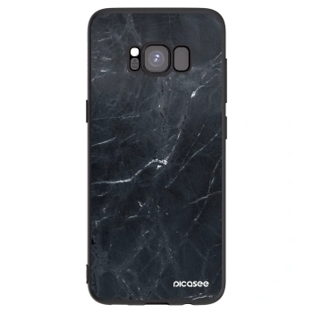 Picasee husă neagră din silicon pentru Samsung Galaxy S8 G950F - Black marble