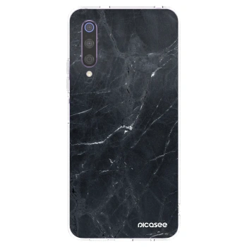 Picasee husă transparentă din silicon pentru Xiaomi Mi 9 - Black marble